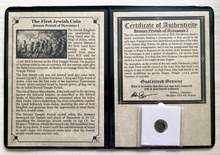 Load image into Gallery viewer, First Jewish Coin Album : Ancient Judaean Coin of the Second Temple Period - Collectors Couch