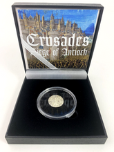 Load image into Gallery viewer, Crusades: Siege of Antioch SILVER Coin 1149-1163 COA & History & Capsule & Box - Collectors Couch