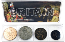 Load image into Gallery viewer, Britain: Four Historical British Coins COA & Album Included - Collectors Couch