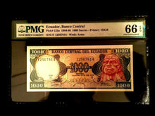Load image into Gallery viewer, Ecuador 1000 Sucres 1984 Banknote World Paper Money UNC Currency - PMG Certified - Collectors Couch