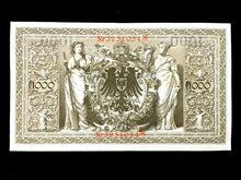Load image into Gallery viewer, Authentic Historical 1910 Germany 1000 Mark Bank Note with RED SEAL - WWI Bill - Collectors Couch