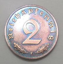 Load image into Gallery viewer, German Rare 2 Rp Coin with Stamp & 100 Mark Bill in Disp frame - Collectors Couch