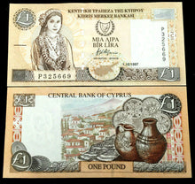 Load image into Gallery viewer, Cyprus 1 Pound 2004 Banknote World Paper Money UNC Currency Bill Note - Collectors Couch