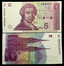 Load image into Gallery viewer, Croatia 5 Dinars 1991 Banknote World Paper Money UNC Currency Bill Note - Collectors Couch