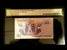 Load image into Gallery viewer, Egypt 25 Piastres 2008 Banknote World Paper Money UNC Currency - PMG Certified - Collectors Couch