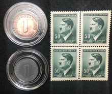 Load image into Gallery viewer, Authentic German WW2 Coins in Secure Holder & Unused Stamps - Collectors Couch