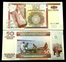 Load image into Gallery viewer, Burundi 50 Francs 2007 Banknote World Paper Money UNC Currency Bill Note - Collectors Couch