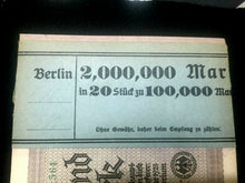 Load image into Gallery viewer, Authentic Bundle of 20 - 100,000 German Marks - 1923 Uncirculated Consecutive - Collectors Couch