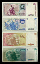 Load image into Gallery viewer, Argentina 50,10,5,1 Austral 1986 Banknote World Paper Money UNC Currency Bill - Collectors Couch