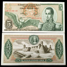 Load image into Gallery viewer, Colombia 5 Peso 1973 Banknote World Paper Money UNC Currency Bill Note - Collectors Couch