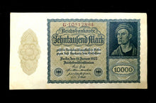 Load image into Gallery viewer, Authentic Historical 1922 Germany 10000 Reichsbanknote FAMOUS VAMPIRE BILL - Collectors Couch