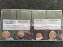 Load image into Gallery viewer, Ancient Roman Four Bronze Coins From Fourth Century CE Reigns of Constantines