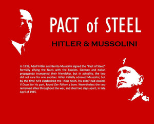 WWII Pact of Steel: Hitler & Mussolini Album 2 Coins 4 Stamps COA & History Included