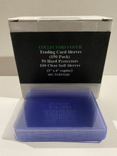 Load image into Gallery viewer, Trading Card Holders/Sleeves 150 Pack - 50 Hard &amp; 100 Clear Soft - 3&quot; X 4&quot;