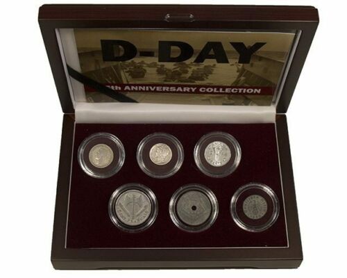 Rare WWII D-Day 75th Anniversary Collection (6 Coin Boxed Set) COA & History Included - Collectors Couch