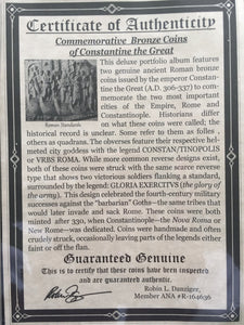 Ancient Roman Coins Rome's Fearsome Twin City Goddesses Roma & Constantinopolis - Collectors Couch
