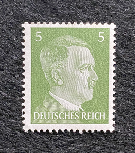 Rare Old German Authentic WWII Unused Hitler 5 Rp Stamp