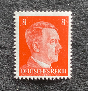 Rare Old German Authentic WWII Unused Hitler 8 Rp Stamp MNH