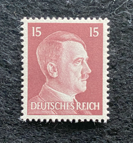 Rare Old German Authentic WWII Unused Hitler 15 Rp Stamp MNH