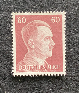 Rare Old Authentic WWII German Unused Stamp - 60 Rp MNH