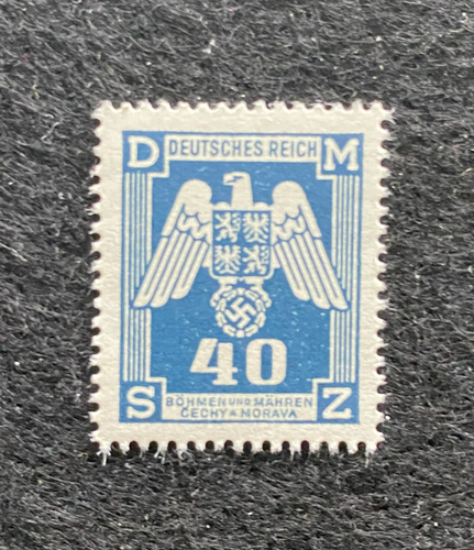 Rare Old Authentic WWII Eagle German Unused Stamp with SWASTIKA - 40K - Collectors Couch