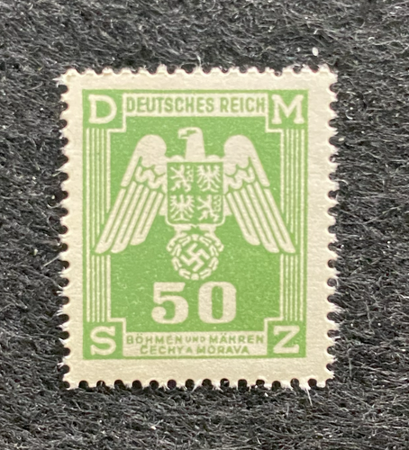 Rare Old Authentic WWII Eagle German Unused Stamp with SWASTIKA - 50K - Collectors Couch