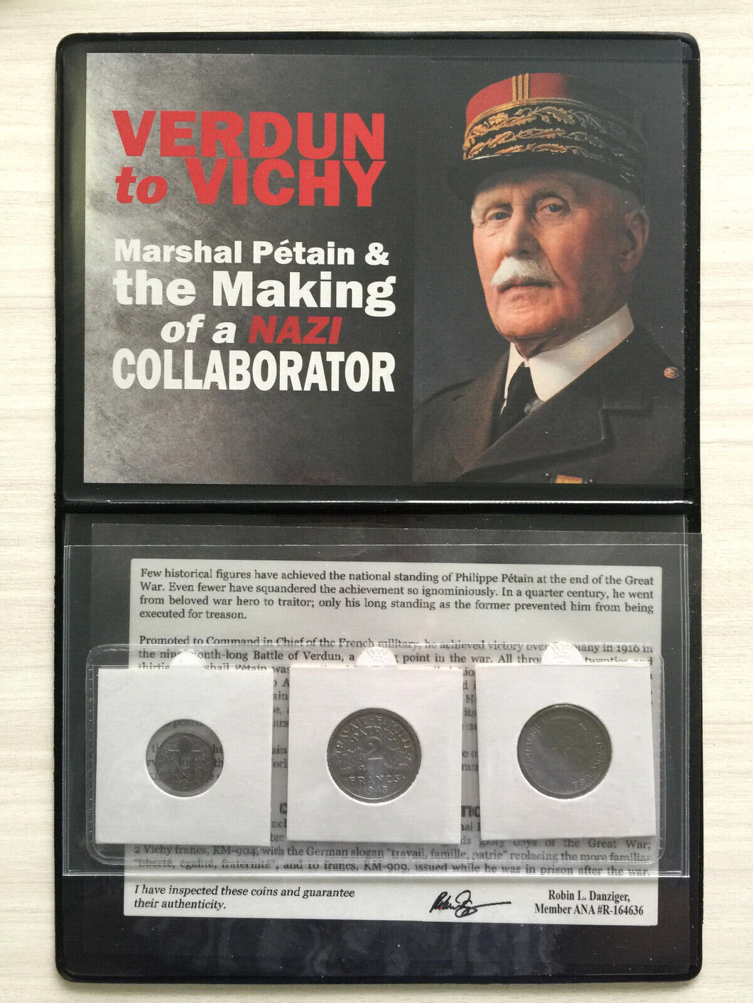 French Coin Set Verdun to Vichy Marshal Petain Era SOA & History & Album Includ - Collectors Couch