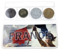 Load image into Gallery viewer, France: Four Historic French Coins COA &amp; Album Included