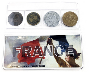 France: Four Historic French Coins COA & Album Included