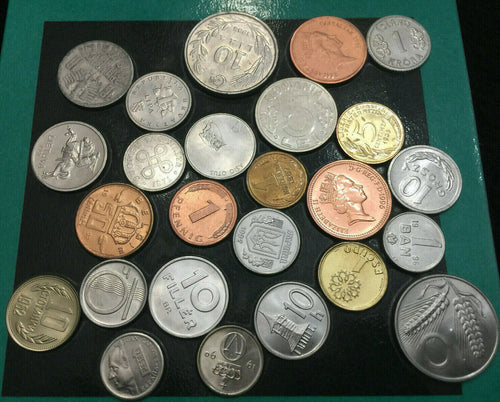 25 Genuine Coins of 25 European Countries - Perfect Educational Gift - Collectors Couch