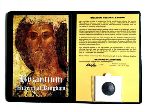 Byzantium Millennial Kingdom Aspron Trachy BILLION Coin SOA & History & Album