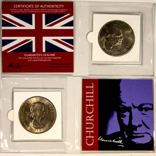 Load image into Gallery viewer, 1965 British Crown Coin Sir Winston Churchill COA &amp; Mini Album Inc.