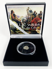 Load image into Gallery viewer, Gallic Wars: Caesar vs Celts SILVER Coin 58 BC COA &amp; History &amp; Capsule &amp; Black box
