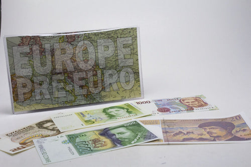 Europe : Five Pre-Euro Banknotes Collection - COA & History & Billfold Included