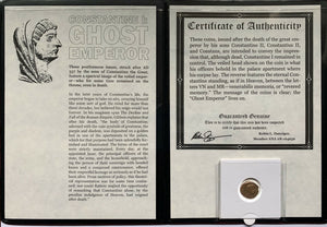Constantine I: Ghost Emperor Coin AD 337 COA & History & Album Included - Collectors Couch