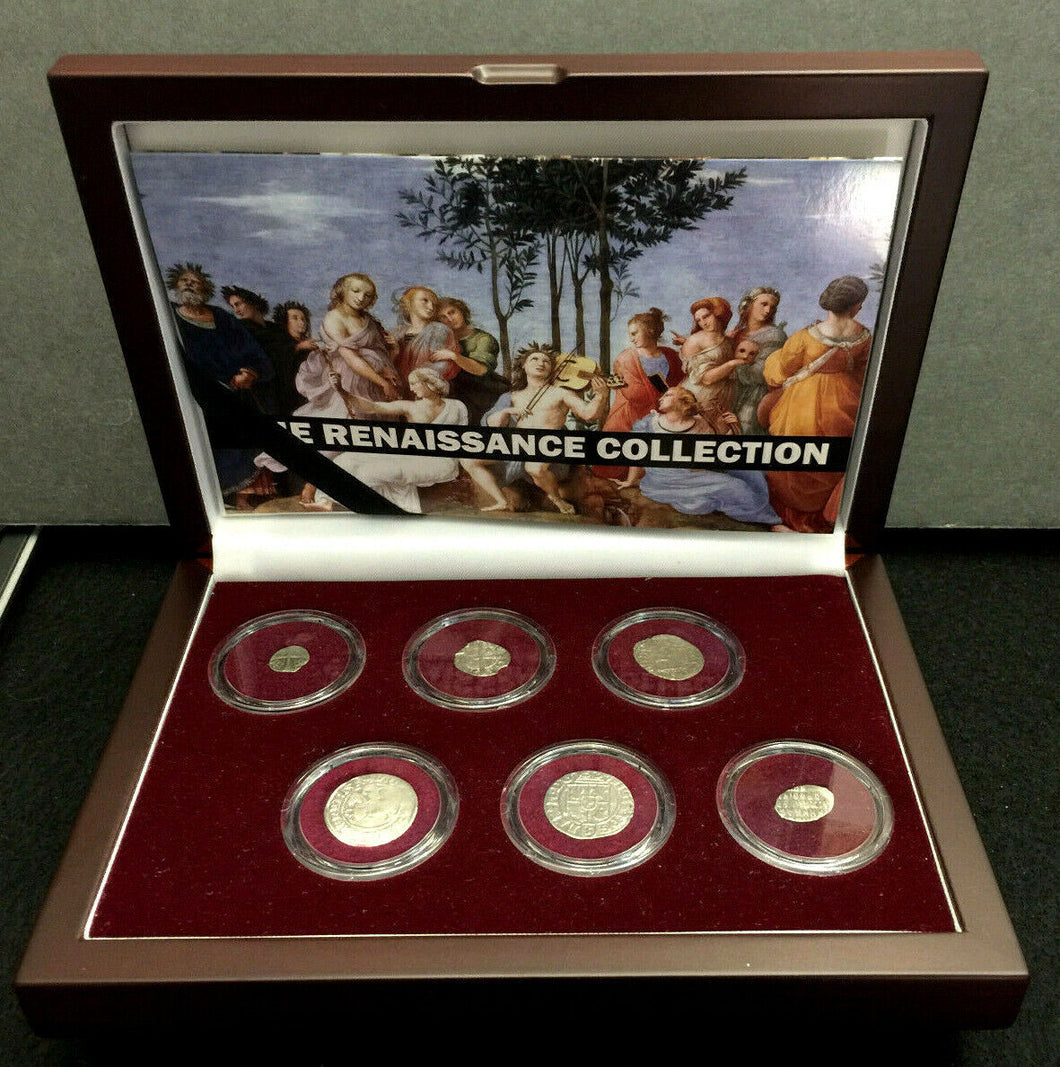 European Renaissance: Boxed Set of Six Silver Coins SOA & History Included