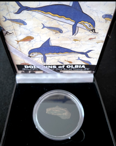 Ancient Dolphin Money Of The Black Sea COA & History & Display Box & Capsule