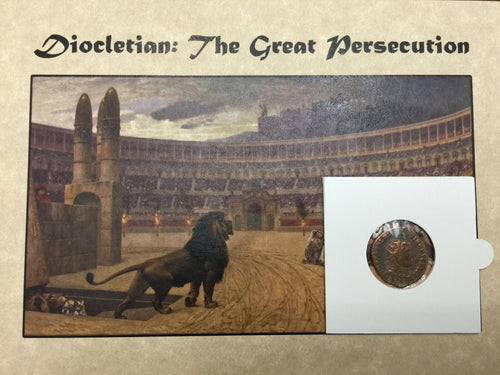Genuine Roman Bronze Coin Of Diocletian COA & History & Album Included