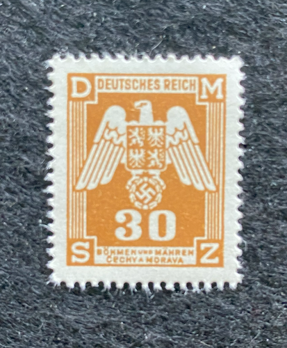 Rare Old Authentic WWII Eagle German Unused Stamp with SWASTIKA - 30K - Collectors Couch