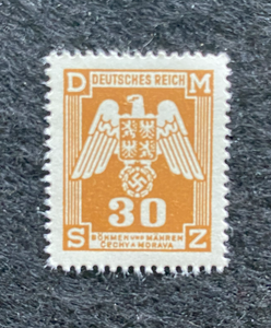 Rare Old Authentic WWII Eagle German Unused Stamp with SWASTIKA - 30K