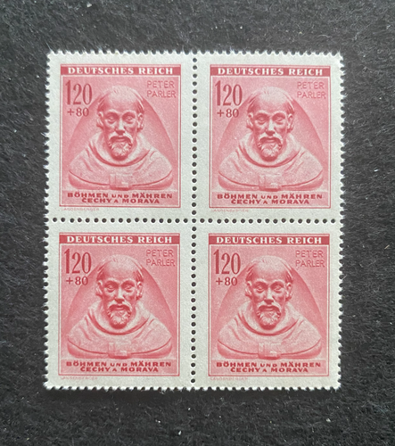 Rare Old Antique Authentic WWII Unused German Nazi Stamp 120K Block Of 4 - Collectors Couch