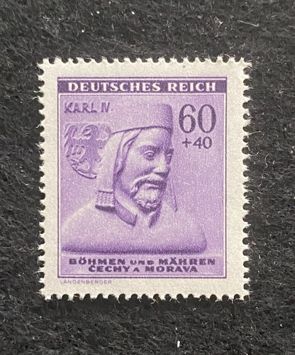 Rare Old Antique Authentic WWII Unused German Nazi Stamp MNH - 60 K - Collectors Couch