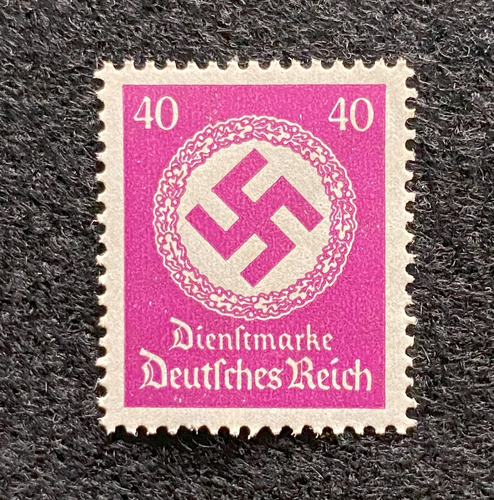 Antique WWII German Nazi Third Reich 40 Rp Stamp with SWASTIKA MNH