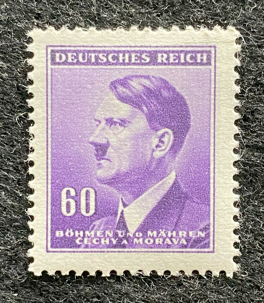 Rare Old German Authentic WWII Unused Hitler 60 Rp Stamp MNH