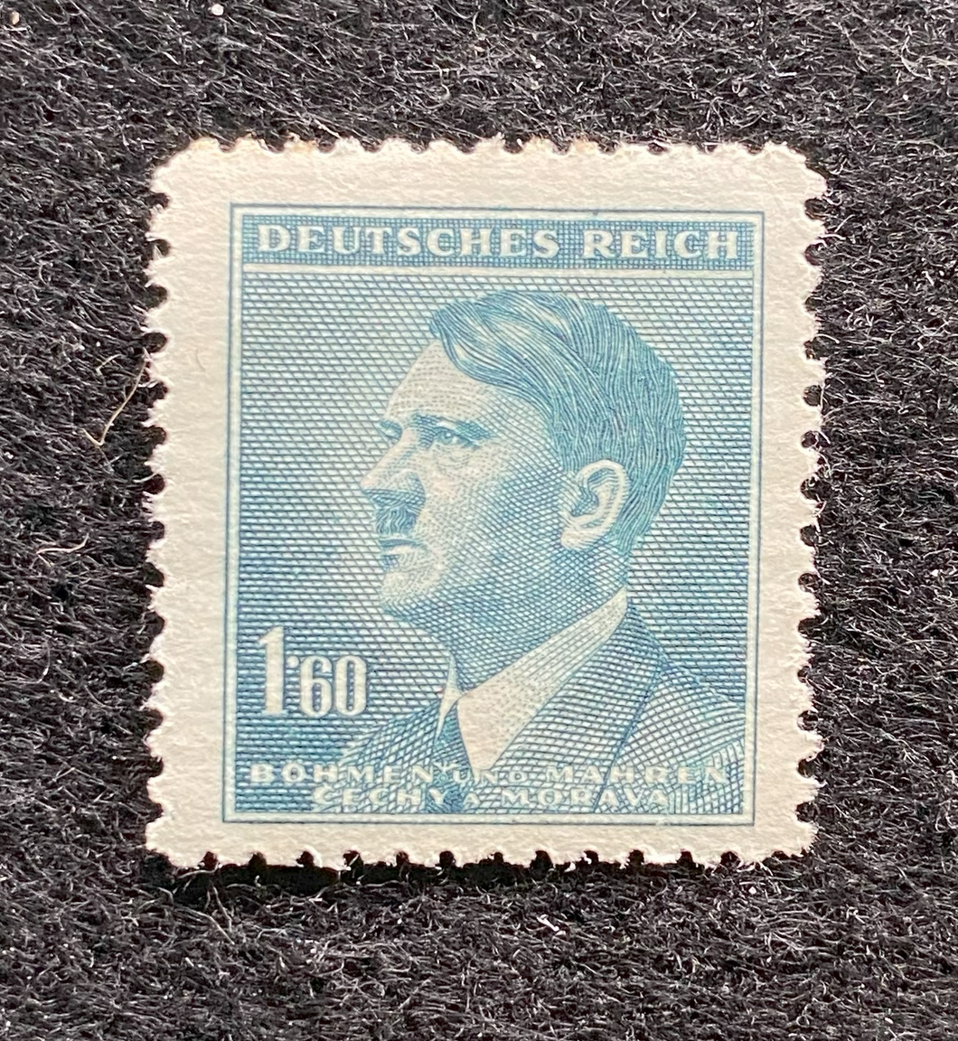 Rare Old German Authentic WWII Unused Hitler 1.60K Stamp MNH - Collectors Couch