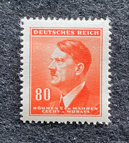 Rare Old German Authentic WWII Unused Hitler 80K Stamp MNH