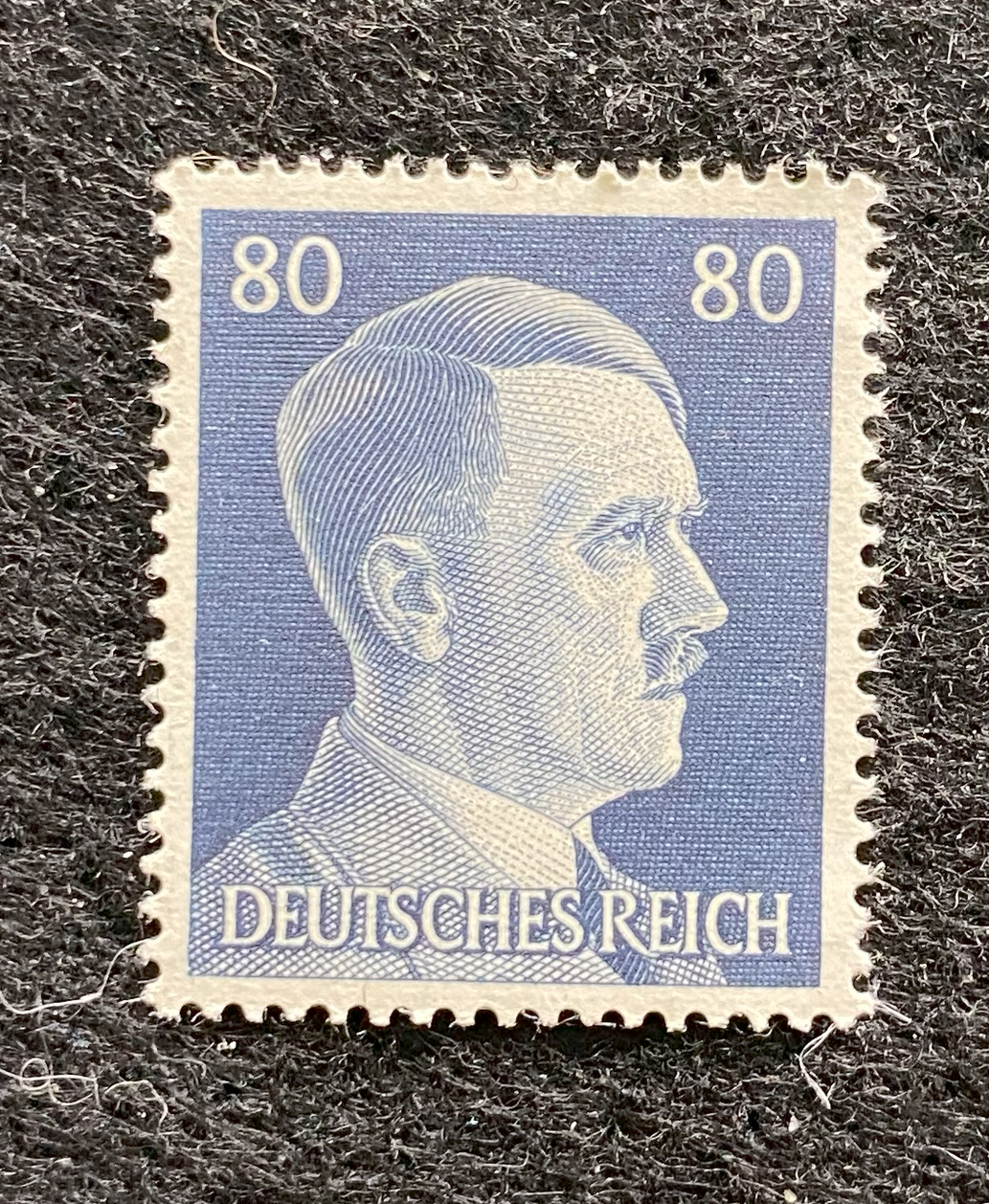 Rare Old Authentic WWII German Unused Stamp - 80 Rp MNH
