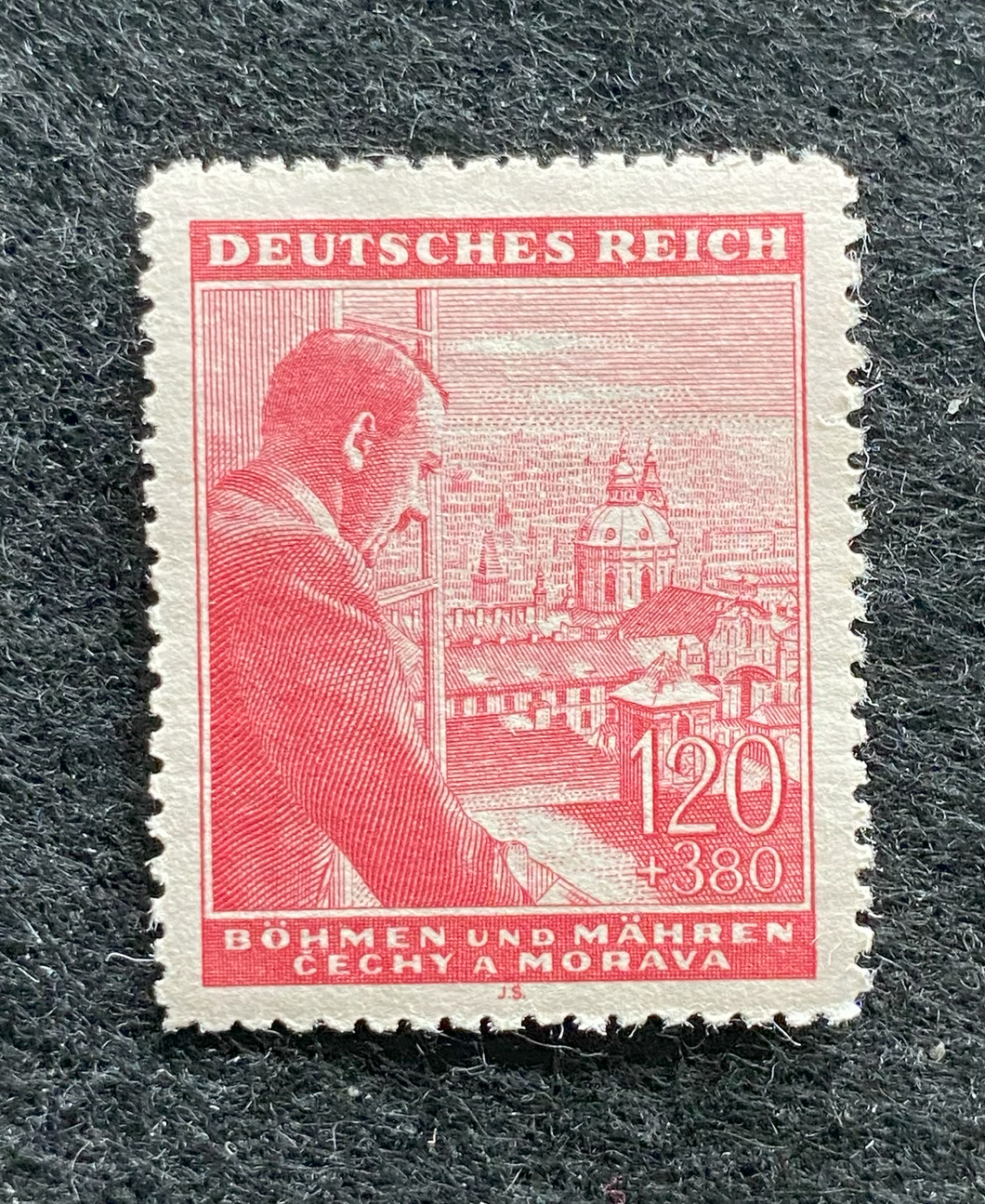 Rare Old Antique Authentic WWII German Hitler Unused Stamp - 120 Rp