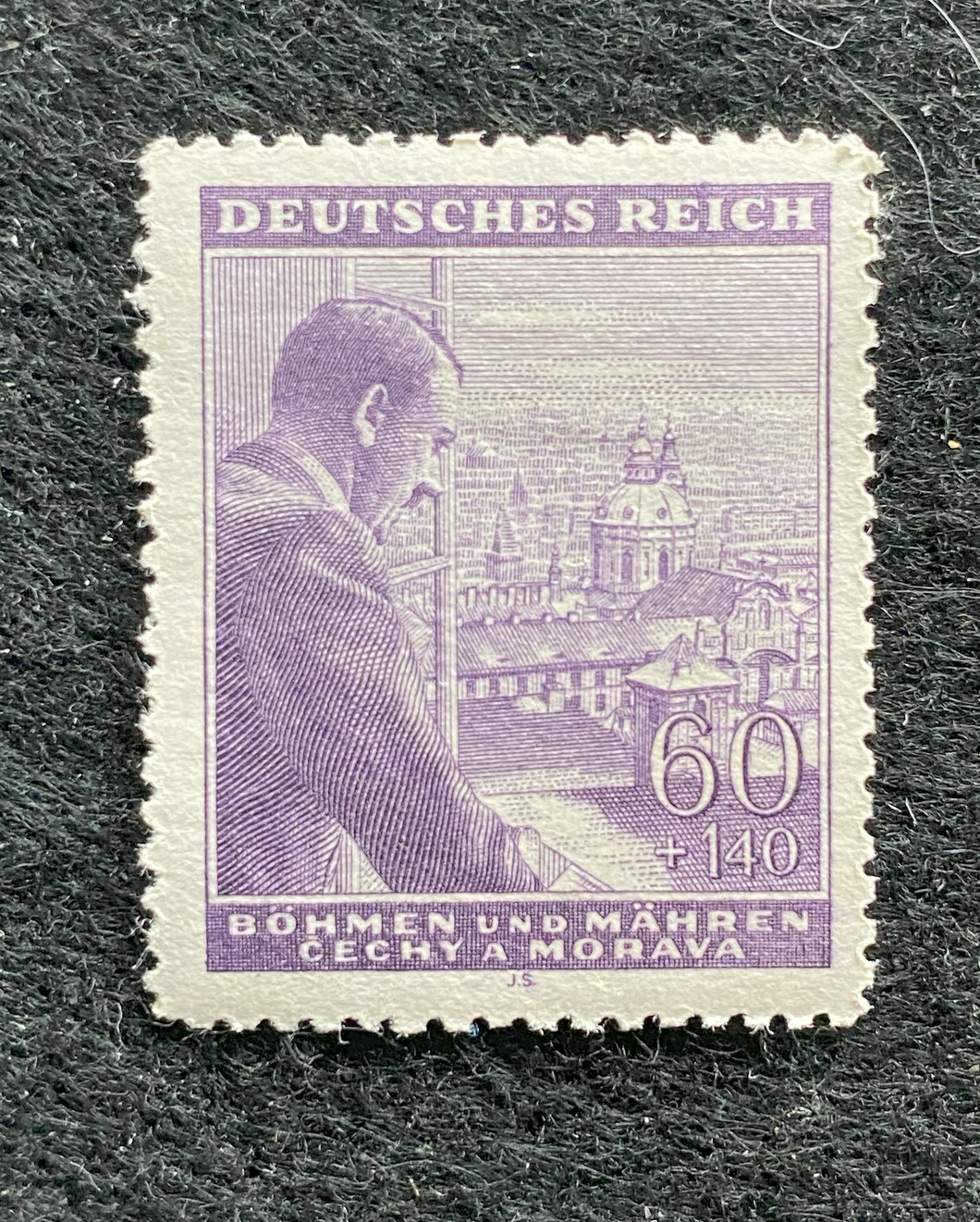 Rare Old Antique Authentic WWII German Hitler Unused Stamp - 60 Rp