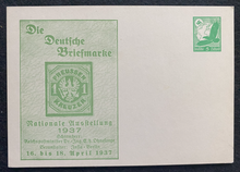 Load image into Gallery viewer, Very Rare WWII Nazi Germany 1937 Unused Historical Postcard With Swastika &amp; Eagle Stamp